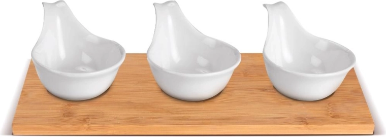 Lamart Dine Bamboo Serving Bowls, 3 pcs