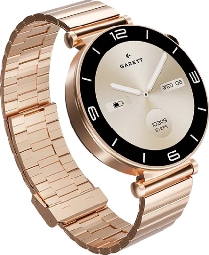 Garett Rose Smartwatch in Rose Gold with Steel Bracelet