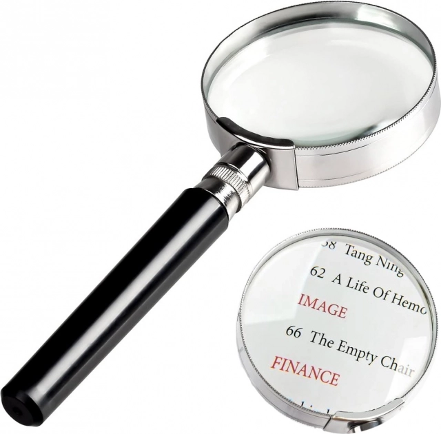 Класическа метална лупа 75 mm