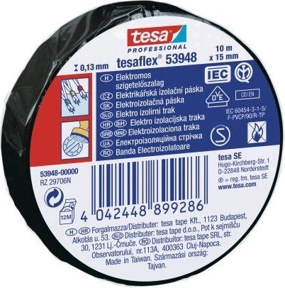TESA electrical insulation tape 15 mm × 10 m, black