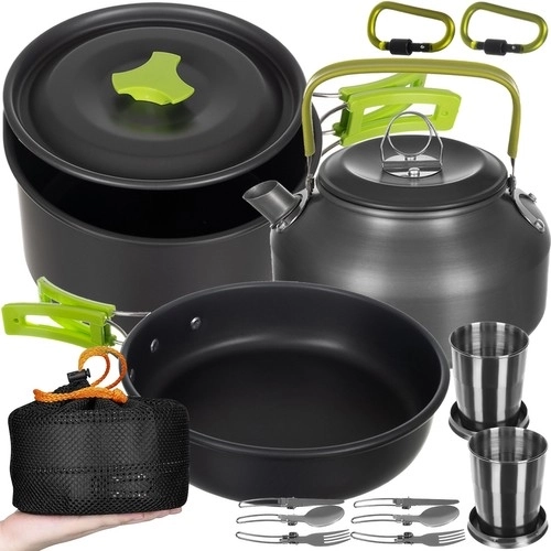 Къмпинг комплект съдове TRIZAND, 18 части