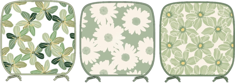 Garden chair seat cushion Flowers 38 × 38 cm, polyester