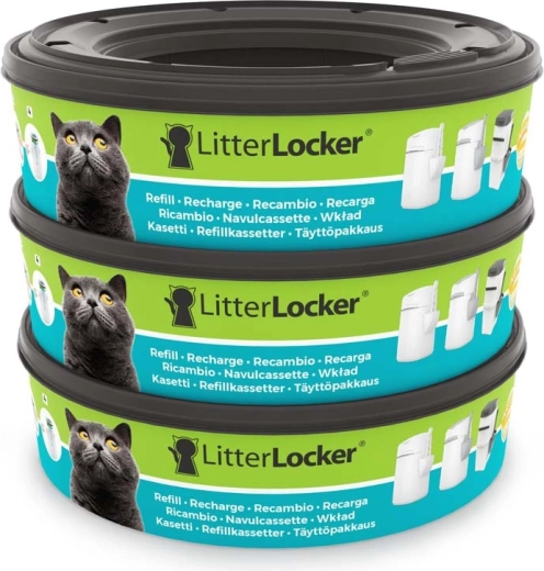 LitterLocker резервни касети за кош за котешка тоалетна (3 бр.)