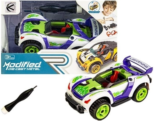 Metal car kit with pullback drive - 1 piece