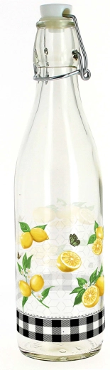 Toro glass bottle with swing-top closure 1 l lemon