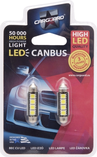 LED крушка софит 39 мм 12 V 3 W 6000 K