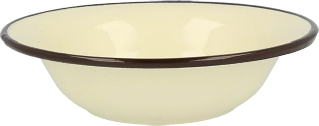 Enamel Bowl Silesia Rybnik 2.55 l, Cream