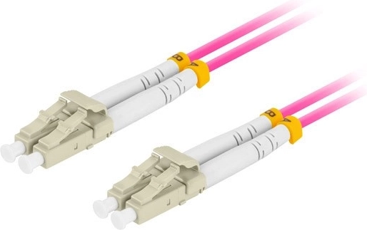 Дуплексен оптичен пачкорд MM LC/UPC–LC/UPC OM4 50/125 LSZH 5 m лилав - 1 брой