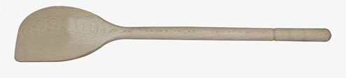 Wooden oval spoon with corner 35 cm