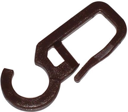 Large transparent plastic curtain hooks (100 pcs)