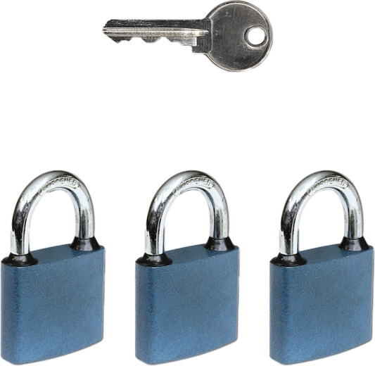 Комплект катинари OVAL 45 с общ ключ, 3 бр.