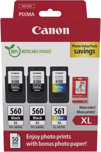 Canon PG-560XL x2 / CL-561XL Photo Value Pack with Photo Paper