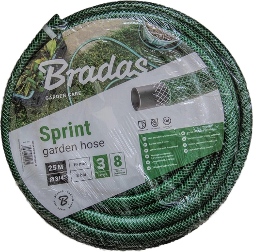 Градински маркуч Sprint 3/4" 25 м, непрозрачен зелен