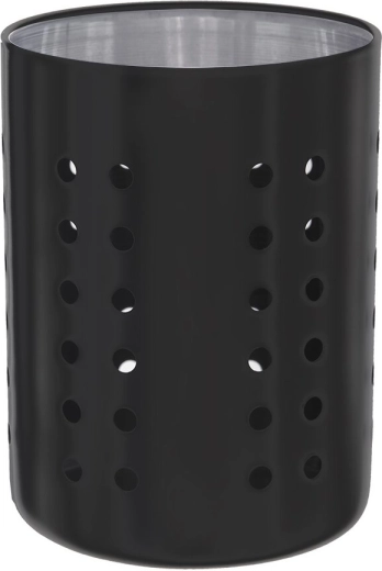 Black stainless steel cutlery holder