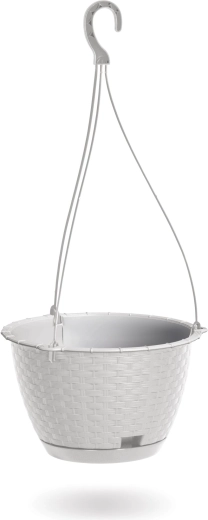 Hanging Flower Pot Ratolla Round W 24.3 cm white