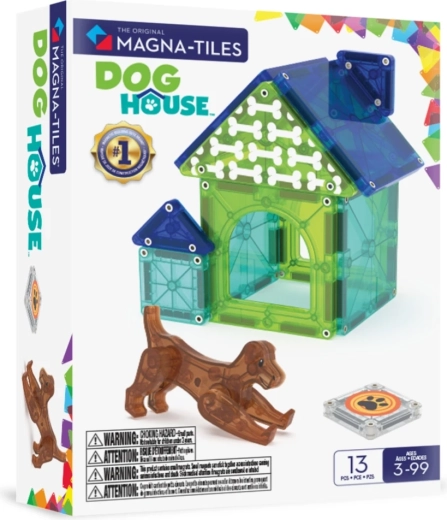 Магнитен конструктор MAGNA-TILES – кучешка къщичка (13 части)