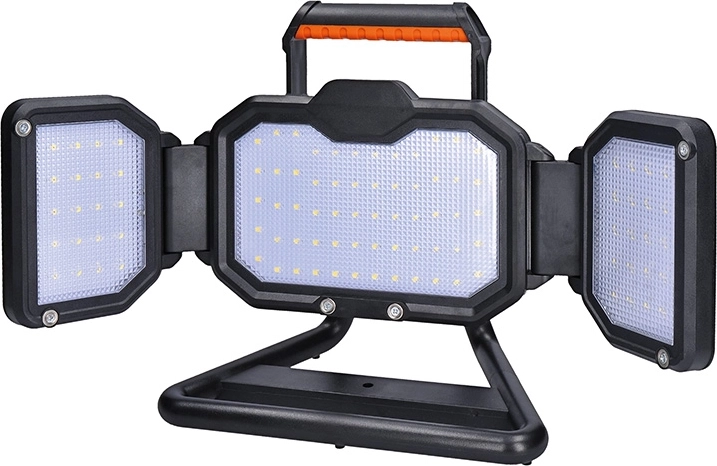 Solight portable rechargeable LED floodlight 50 W 5000 lm orange-black