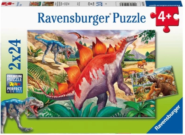 Ravensburger свят на динозаврите пъзел 2×24 части