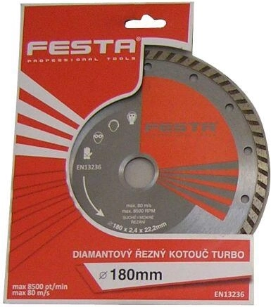 Диамантен режещ диск 180 mm TURBO