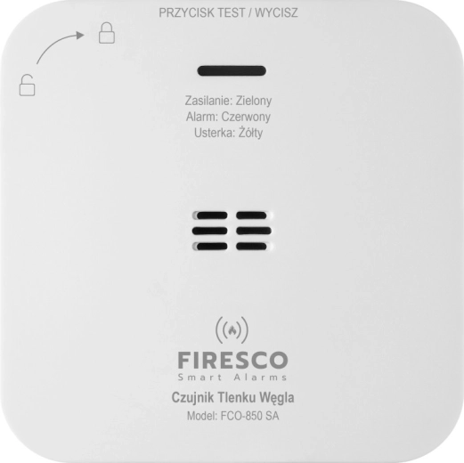Автономен детектор за въглероден оксид Firesco FCO-850 SA (живот 10 години)