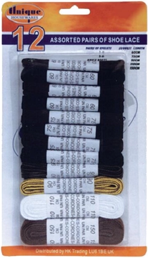 Shoe Laces Set, 12 Pairs