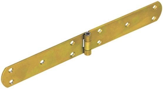 French hinge 300 × 38 × 2.5 mm, yellow zinc-plated steel