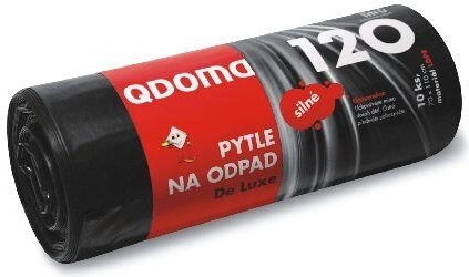 Heavy-duty trash bags 120 L, black, 70 × 110 cm (10 pcs)