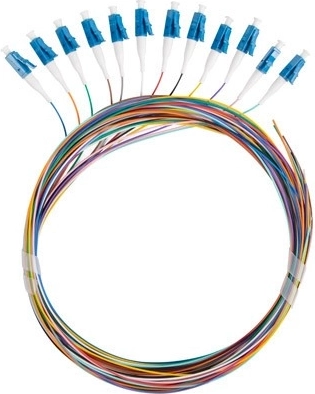 Оптичен пигтейл SM OS2 LC/UPC 2 м G657A1 semi-tight, многоцветен