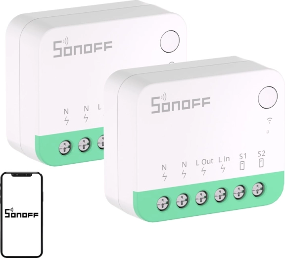 Sonoff minir4m extreme matter Wi‑Fi превключвател (2 бр.)
