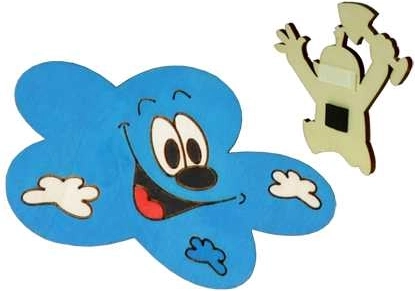 Дървена декоративна магнитна облачe