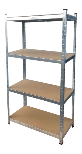 Метален стелаж с 4 рафта 150 × 70 × 30 см, товароносимост 150 кг на рафт