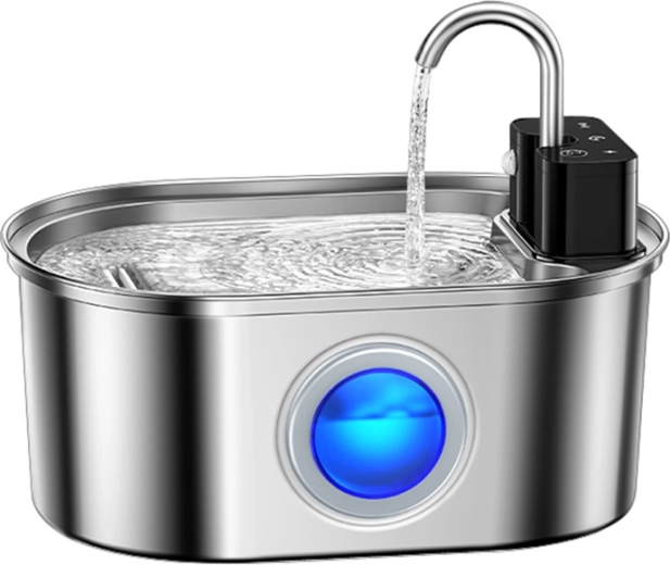 wireless stainless steel water fountain for dogs and cats 3.2 L ROJECO