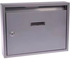 Пощенска кутия за панелен блок 320 × 240 × 60 мм, сива, без предварително пробити отвори