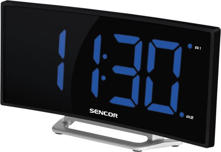 Sencor digital alarm clock with blue LED display