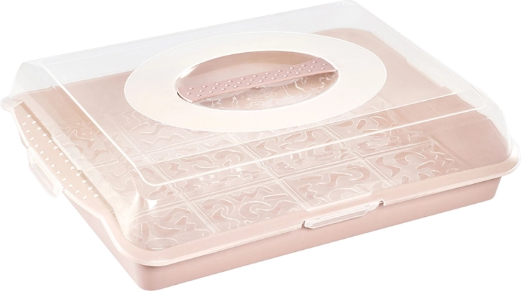 Cake and Pastry Carrier Party-Butler Nordic Pink 45 × 35 × 11 cm