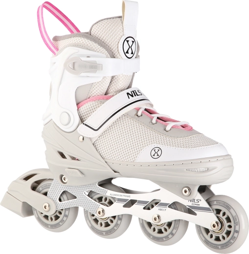Кънки 2в1 NILS Extreme NH18188A сиво-розови – L(39-43)