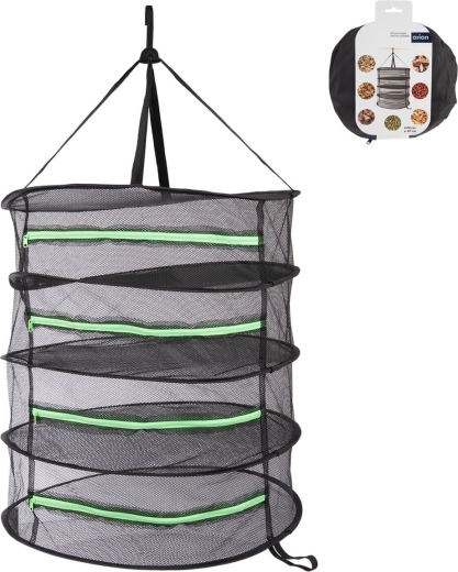 Hanging drying net for herbs and mushrooms 60 cm, 4 tiers