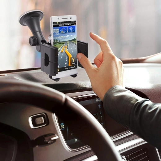 Универсален държач за автомобил за мобилен телефон и GPS