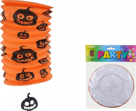 Лампион цилиндър Тиква 15 см