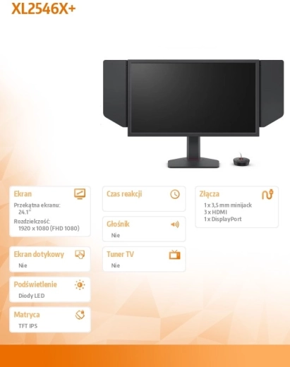 Гейминг монитор BenQ XL2546X, 24,5" LED, 1 ms, HDMI
