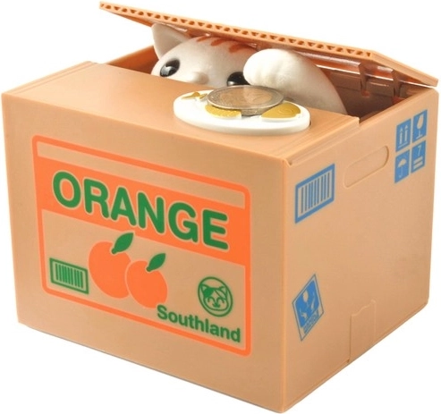 Интерактивна касичка с котка – кутия за монети