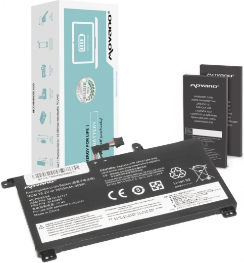 Movano 01AV493 Battery for Lenovo ThinkPad T570, T580 and P51s, 2000 mAh (30 Wh)