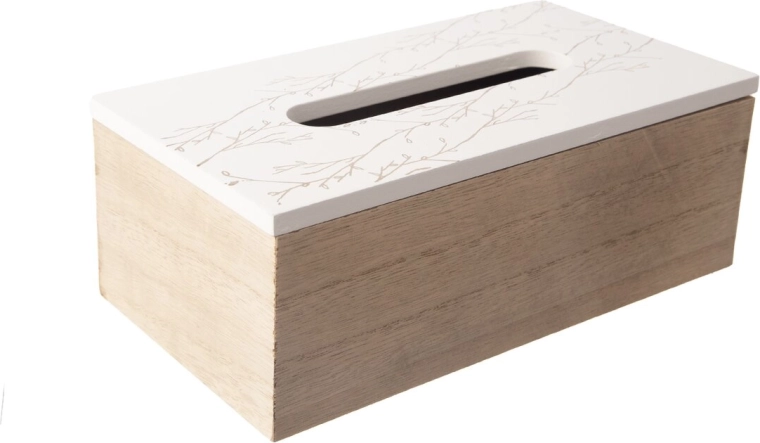 Wooden tissue box cover with mandala motif 24 × 14 × 10 cm