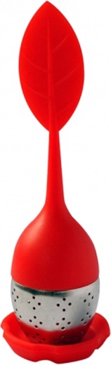 Silicone Stainless Steel Tea Infuser, Red
