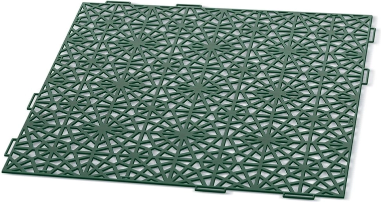 Garden Anti-Slip Tiles Mosaic 39.7 × 39.7 cm – green, interlocking plastic modules