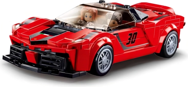 Sluban червен италиански спортен автомобил Model Bricks конструктор