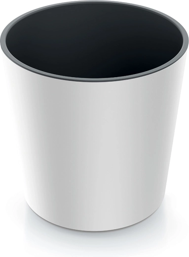 Urbi Round Planter with Insert 30 cm White