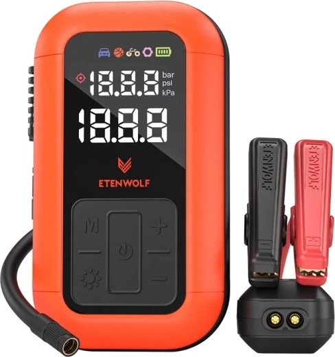 ETENWOLF X6 Pro Max Car Air Compressor with 12,000 mAh Battery
