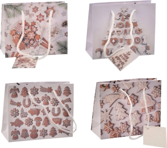 Christmas gift bag Gingerbread 15 × 6 × 12 cm (4 variants)