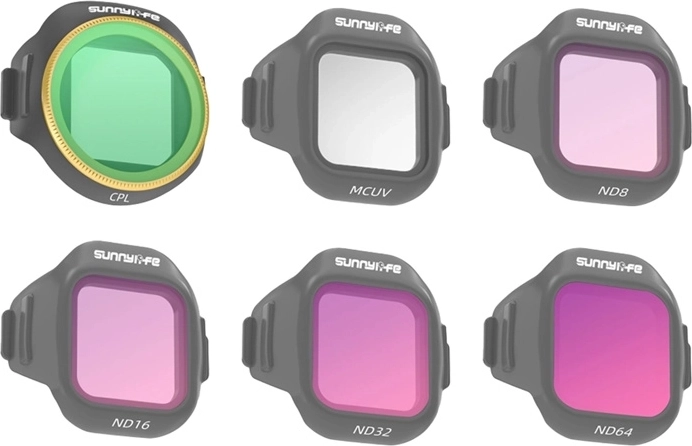 Комплект 6 филтъра Sunnylife MCUV, CPL, ND8, ND16, ND32, ND64 за DJI Mini 5 Pro